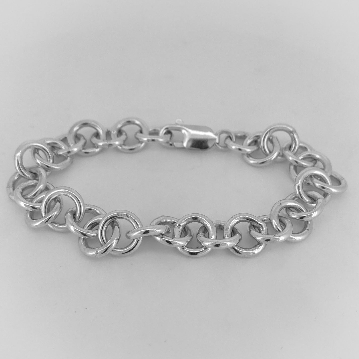 Round Link Silver Bracelet
