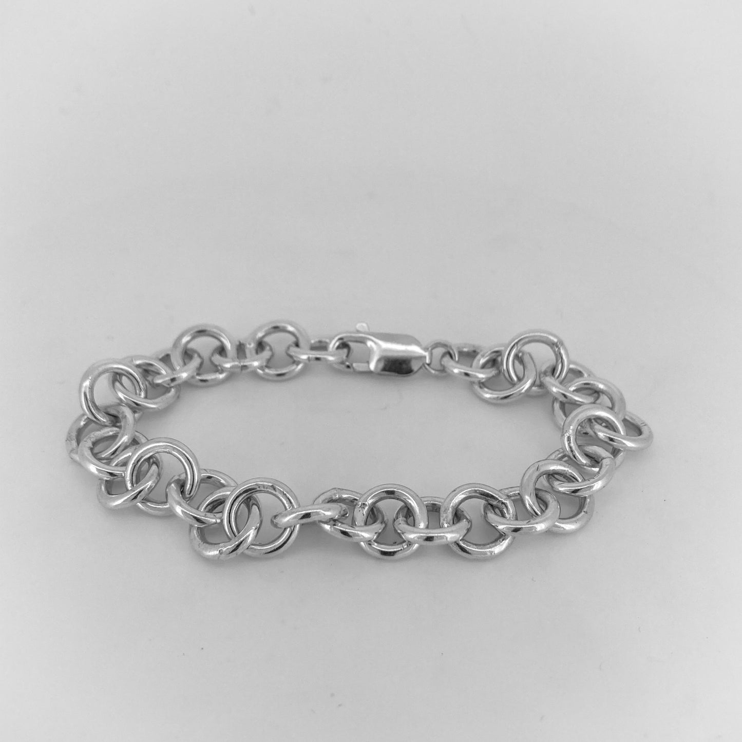 Round Link Silver Bracelet