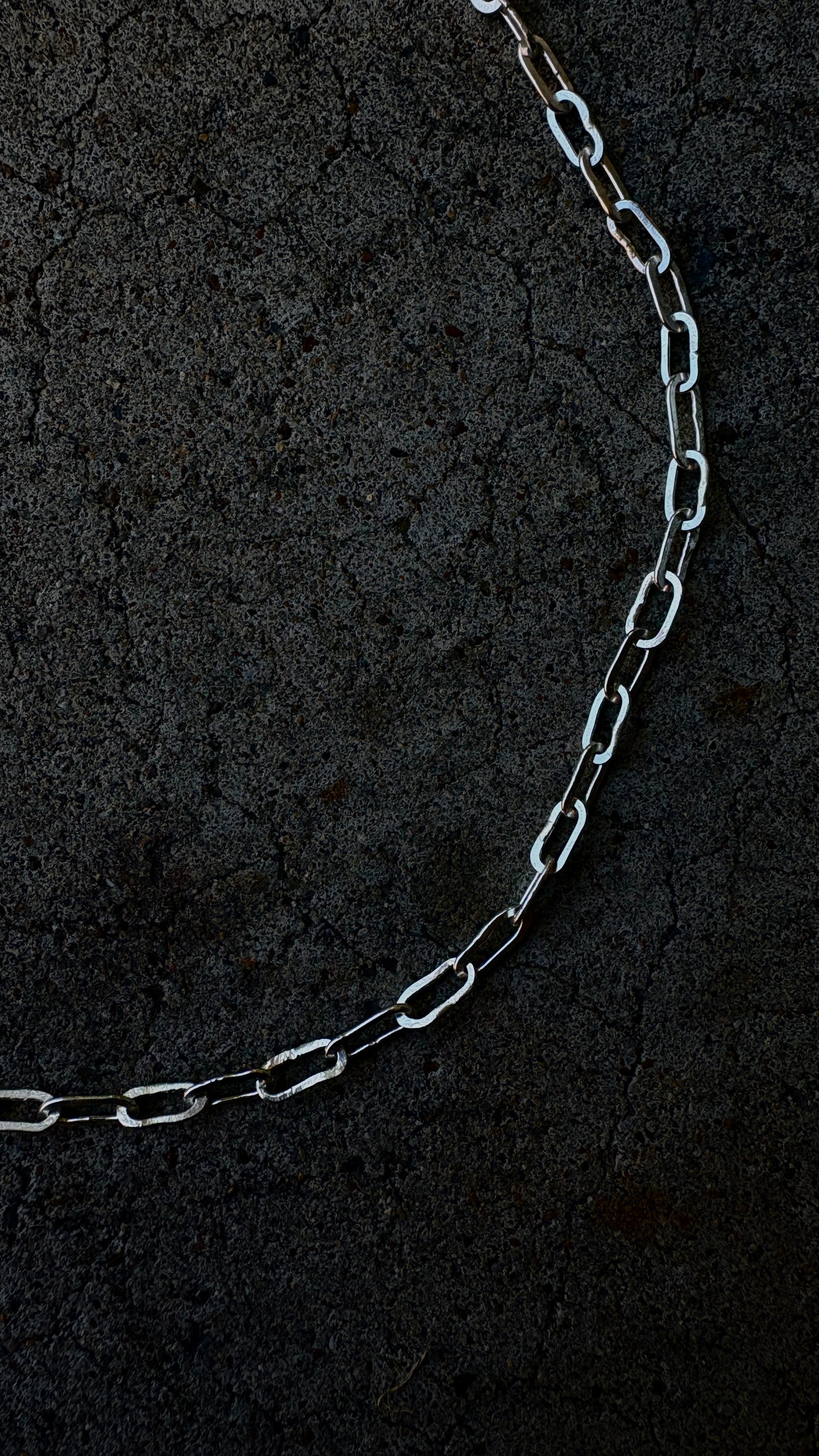 Fine Hammered Link Necklace
