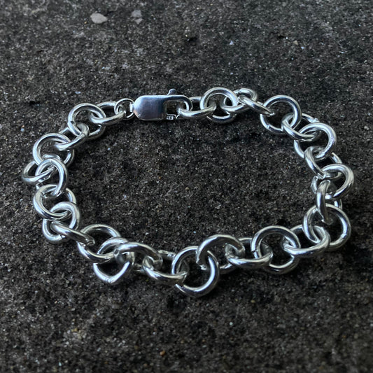 Round Link Silver Bracelet